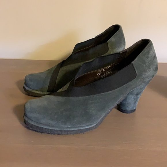 Audley London Smoky Sage Suede Ankle Booties - Women’s Size 37.5 - Picture 2 of 12